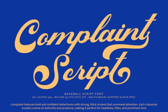 Complaint Bold Script: Command Attention with Typographic Authority