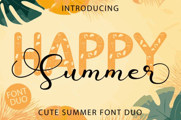 Happy Summer: A Fresh Font Duo for Vibrant Designs